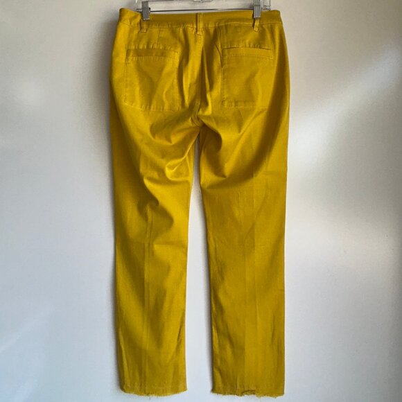 CAbi Utility Trouser Pants Size 6 Mustard Yellow Style #5869 - Picture 5 of 13